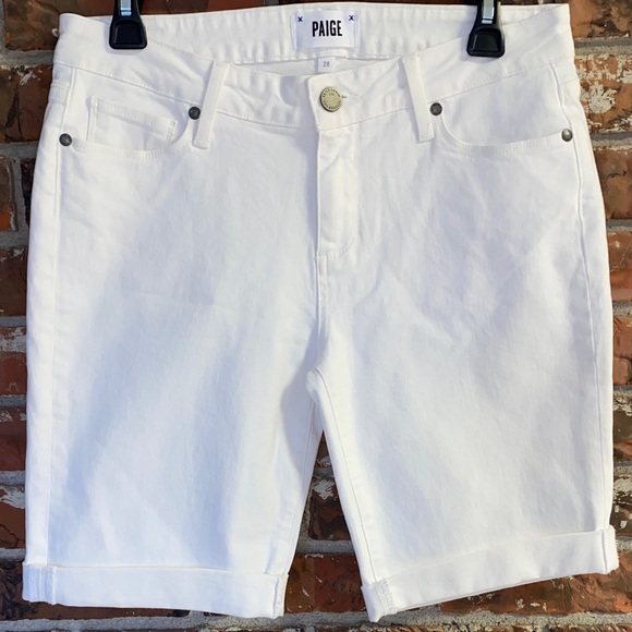 Paige white denim shorts - Picture 1 of 4